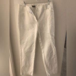 Ann Taylor factory curvy white pants